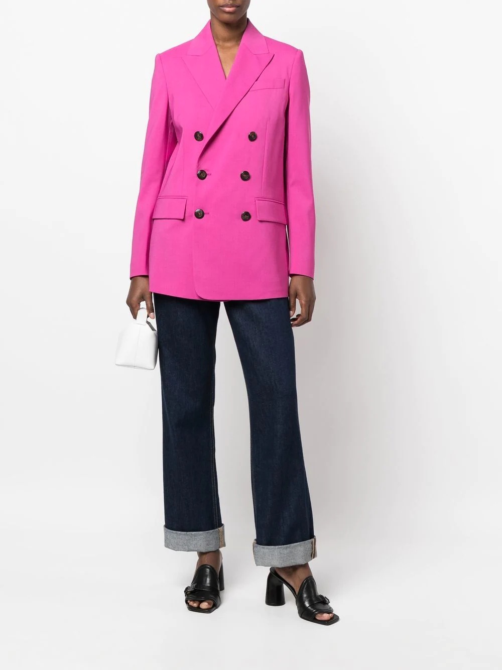 peak-lapel double-breasted blazer - 2