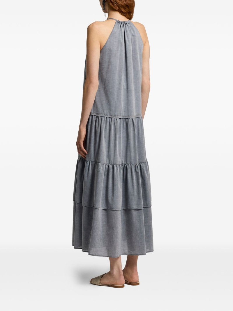 gathering-detail maxi dress 3
