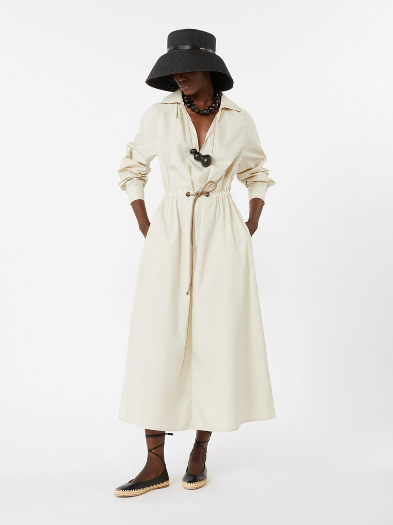 Max Mara PEDAGGI Cotton poplin dress - BEIGE outlook