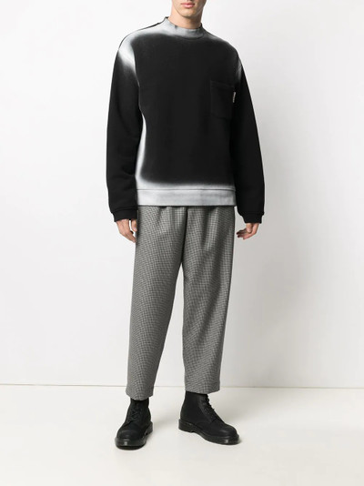 Marni bleached-logo crew-neck sweatshirt outlook