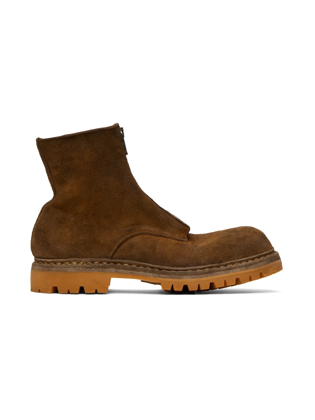 UNDERCOVER Tan nonnative & Guidi Edition Center Zip Boots | REVERSIBLE