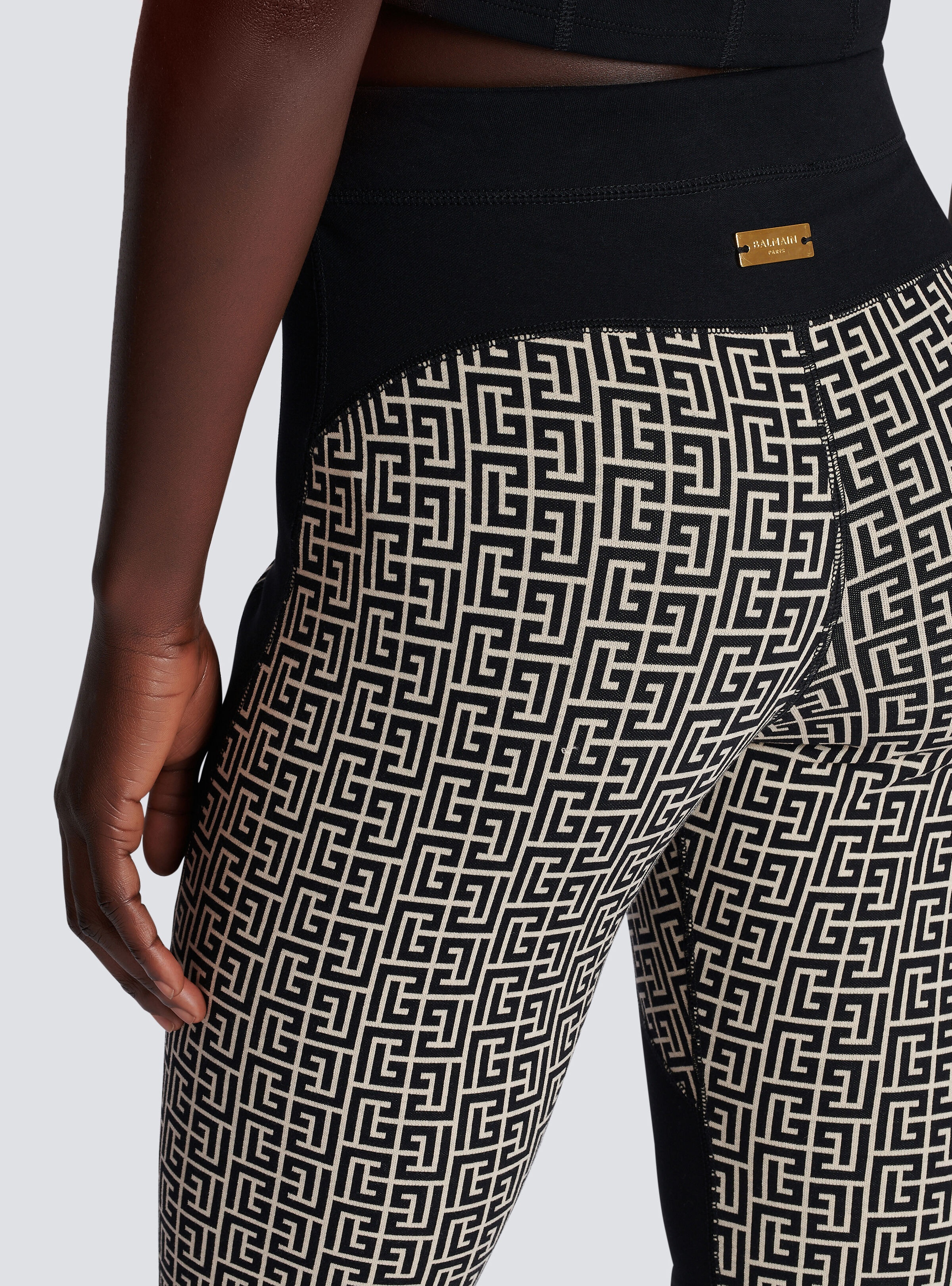 Monogrammed jersey cycling shorts - 6
