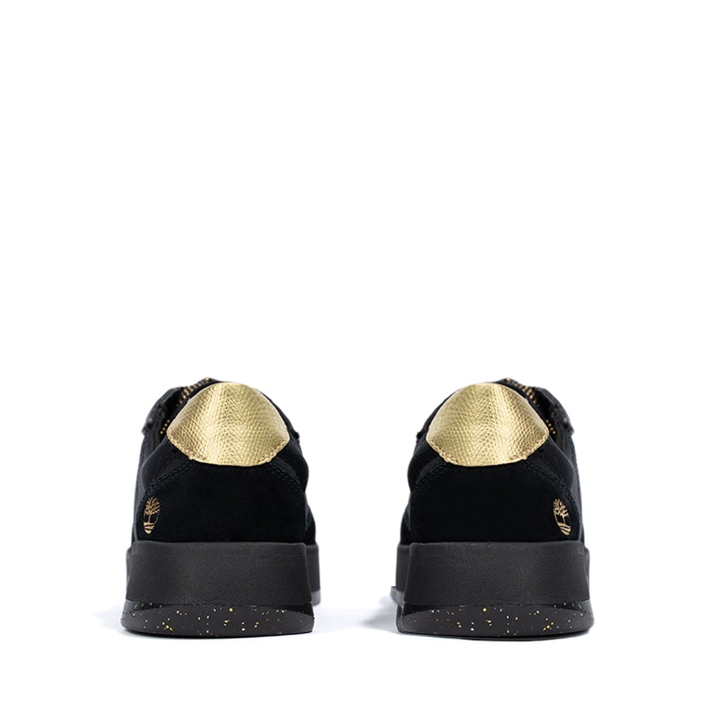 (WMNS) Timberland Supaway Leather and Fabric Oxford Trainers 'Black with Gold' A5RQZW - 6