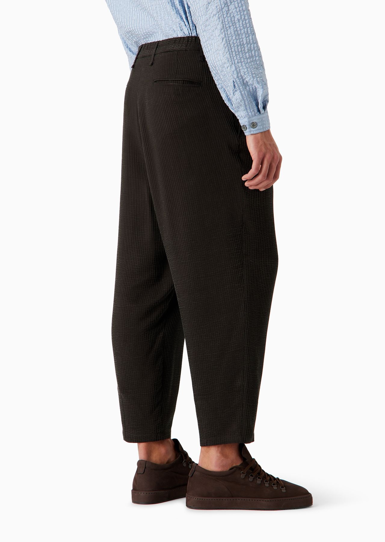 ASV trousers with two pleats in a canneté cupro blend - 3