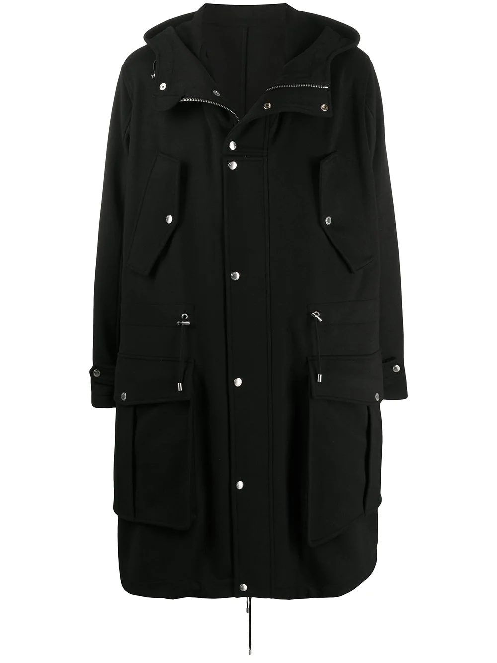 hooded parka coat - 1