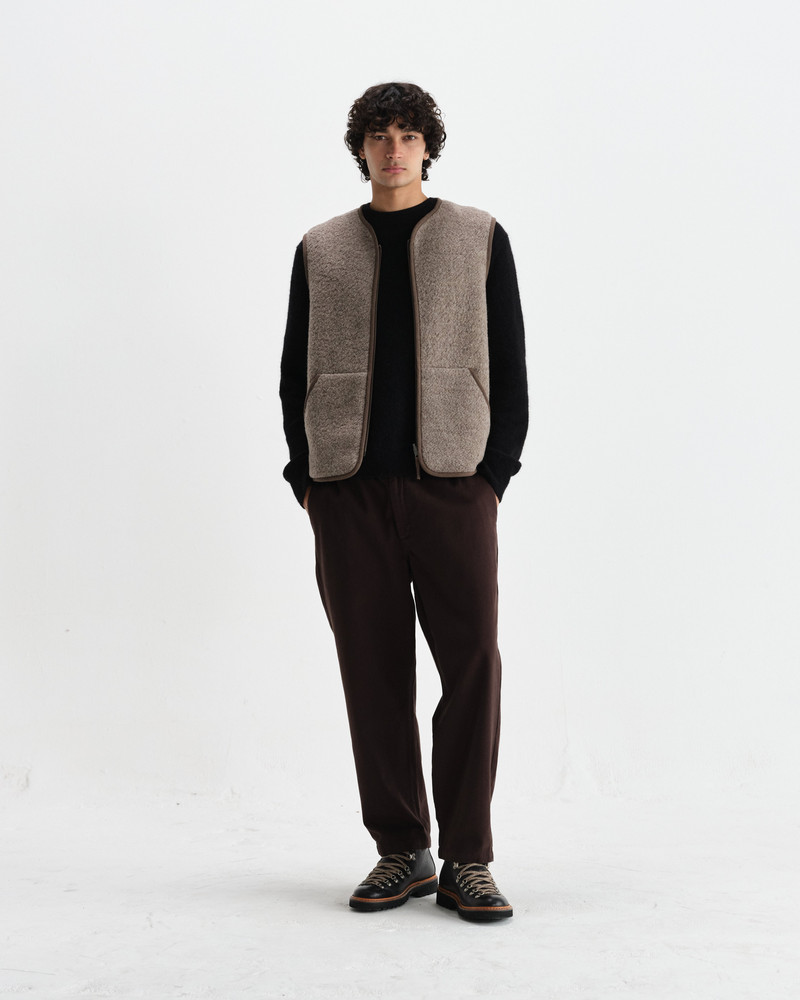 Paragon - Natural Reversible Nylon And Wool Gilet 4