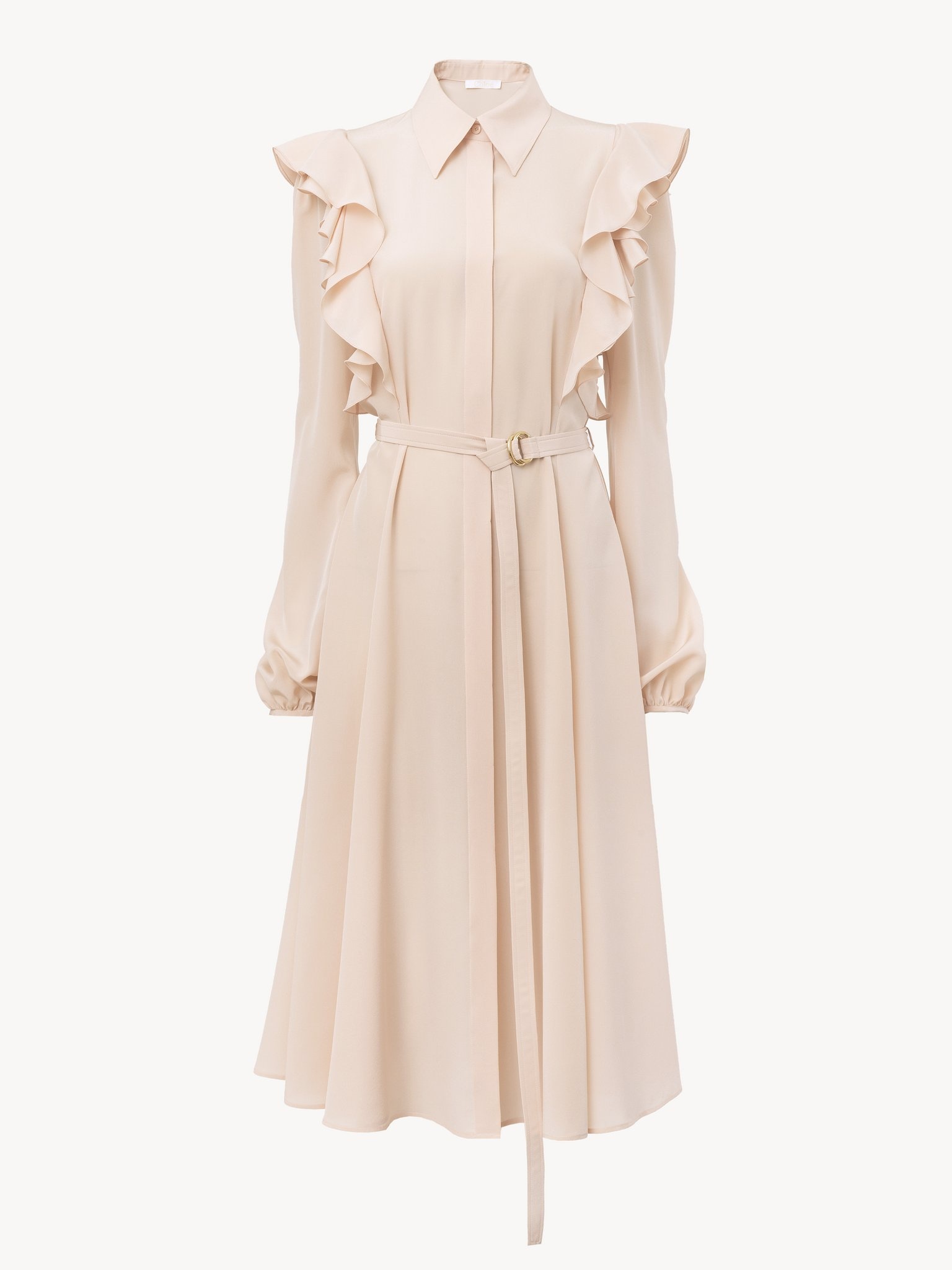 RUFFLED SHIRT DRESS - 3