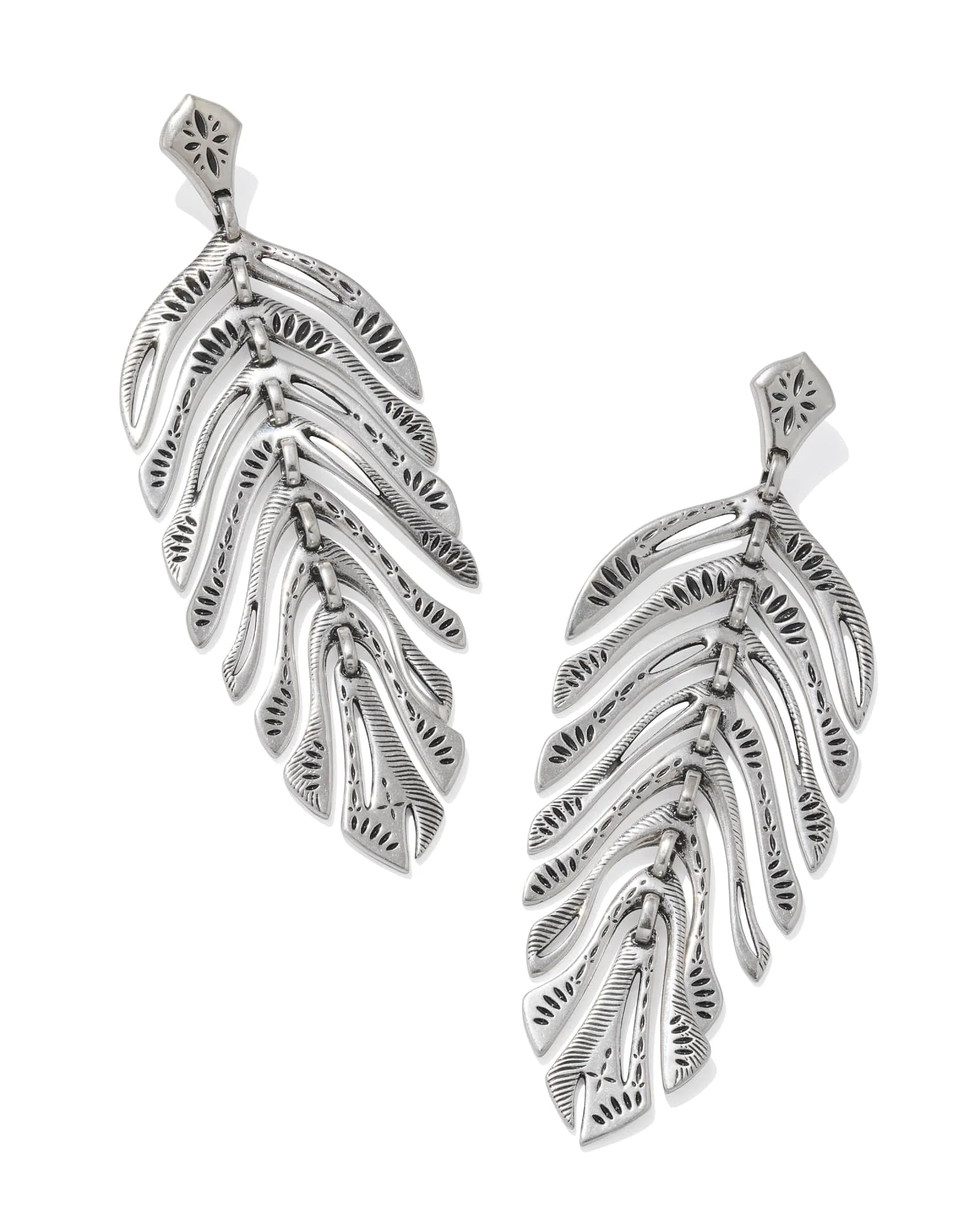 Calliope Vintage Silver Statement Earrings - 1