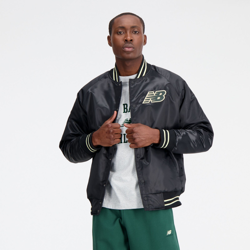 Athletics Varsity Satin Bomber Jacket - 1