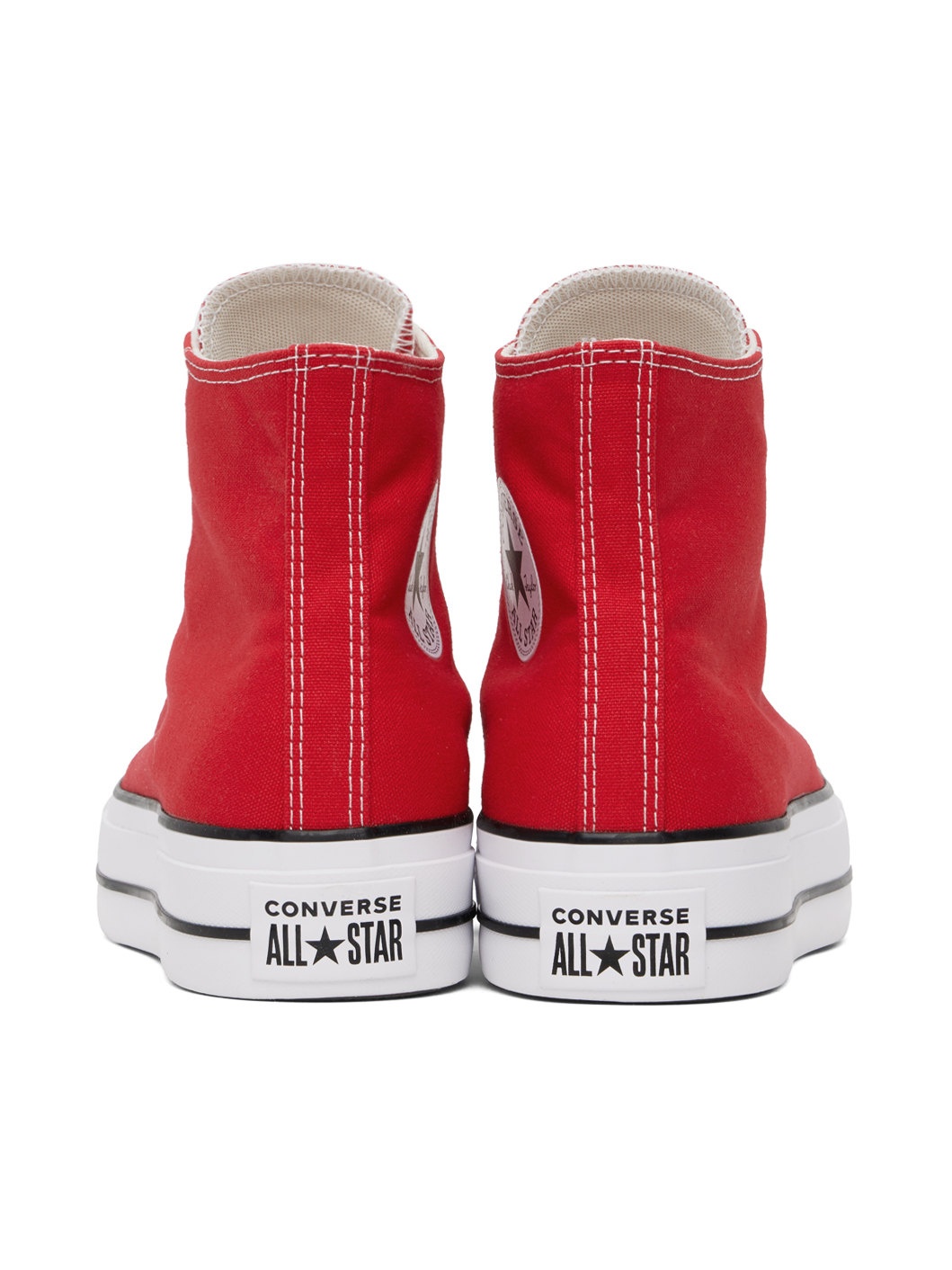 Red Chuck Taylor All Star Lift Hi Sneakers - 2
