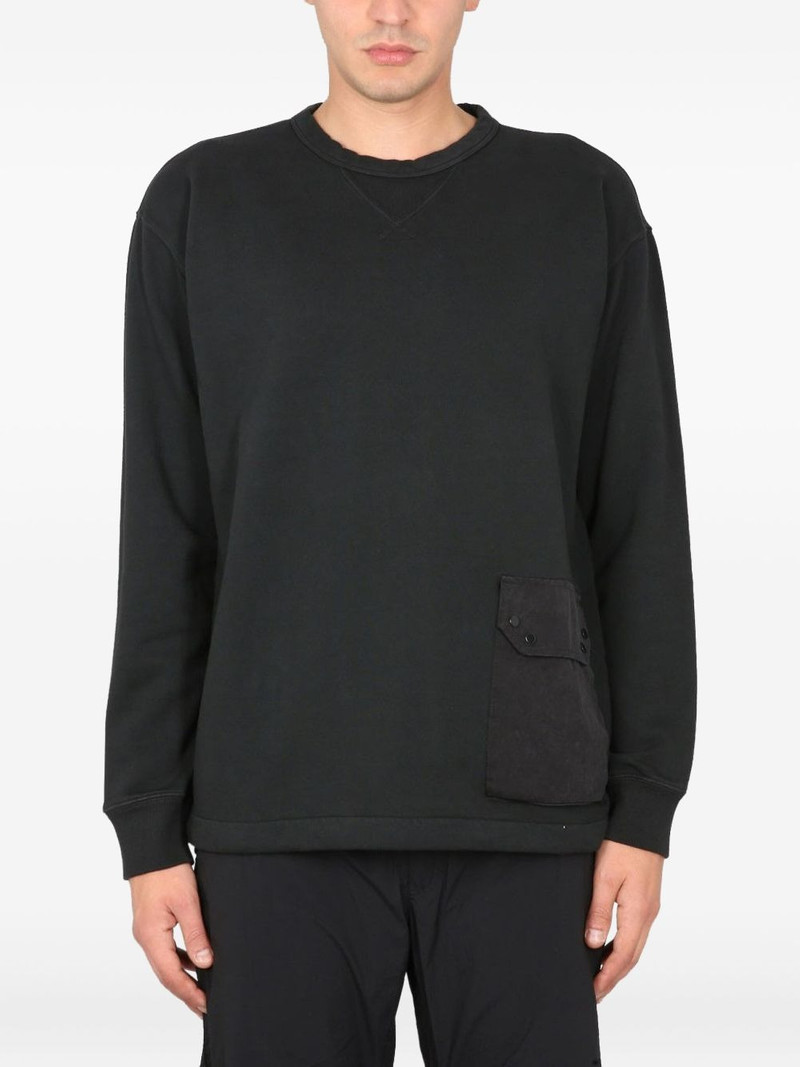 pocket-detail crew-neck sweatshirt 1