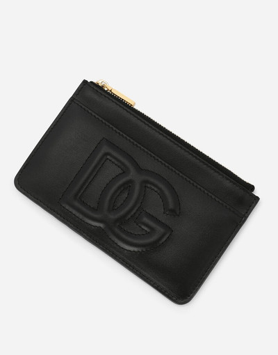 Dolce & Gabbana Medium calfskin card holder with DG logo outlook