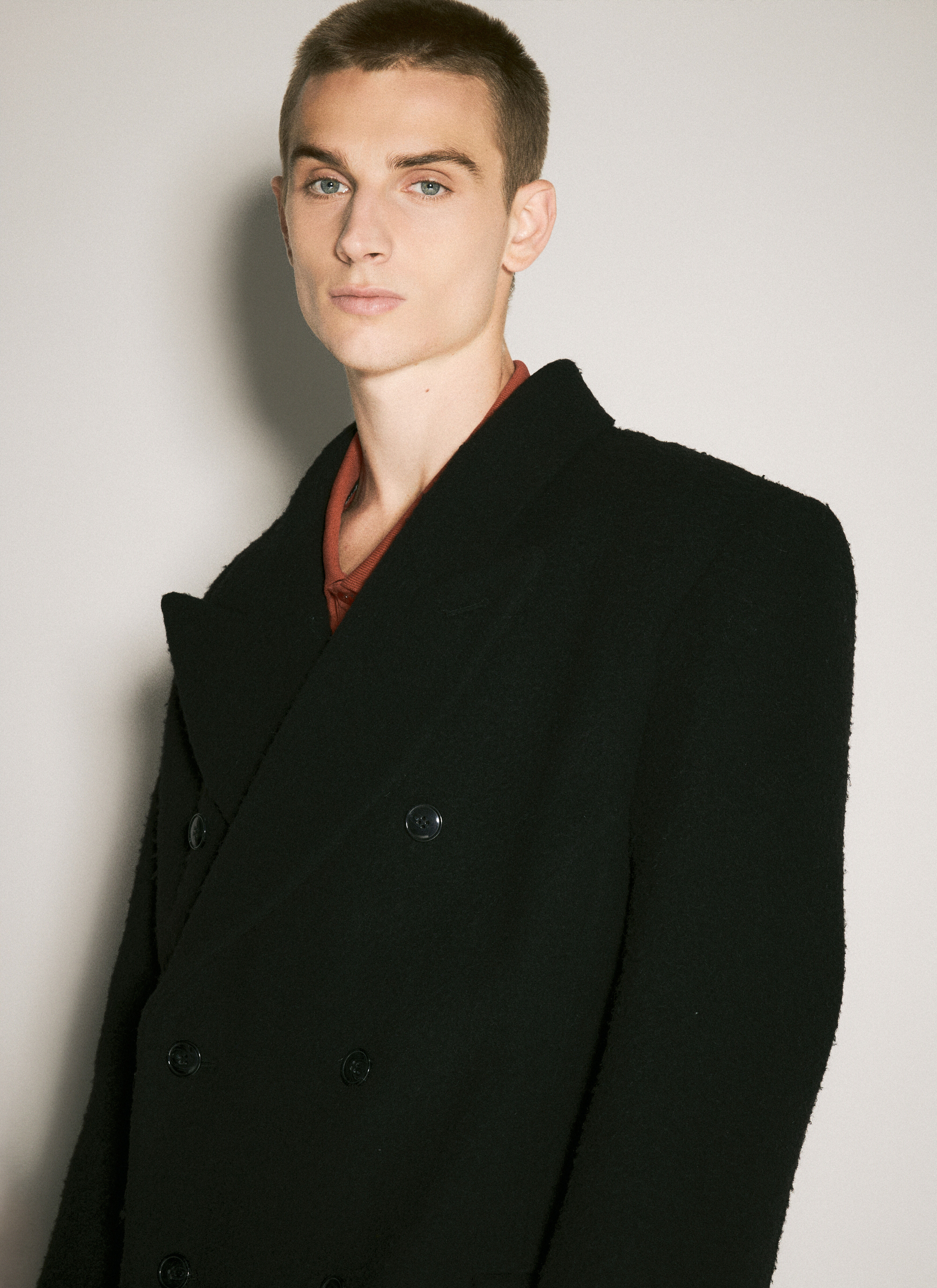 Double-Breasted Shirt Overcoat - 3