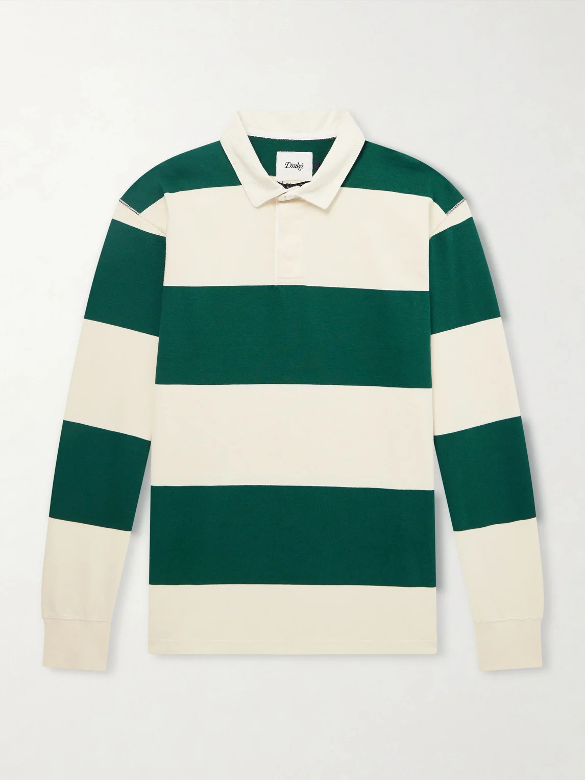 Stripe Cotton-Jersey Polo Shirt - 1