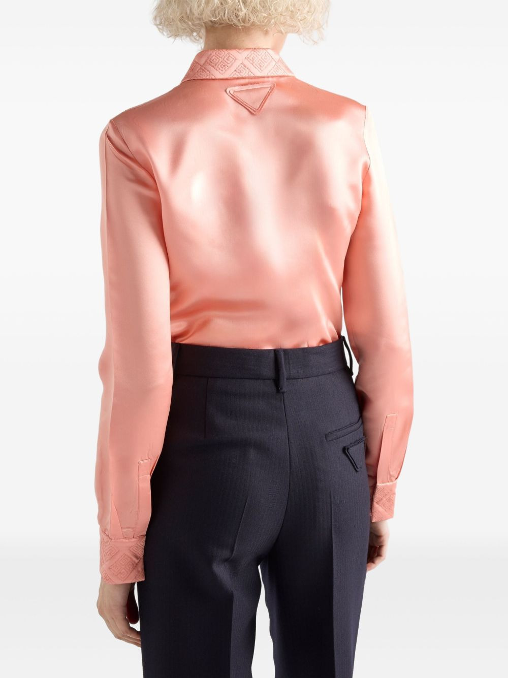 embroidered collar shirt - 3