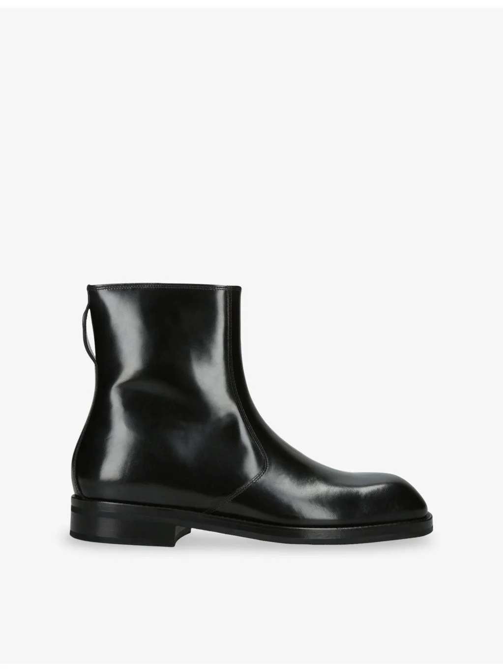 Panelled Leather Ankle Boots - 1