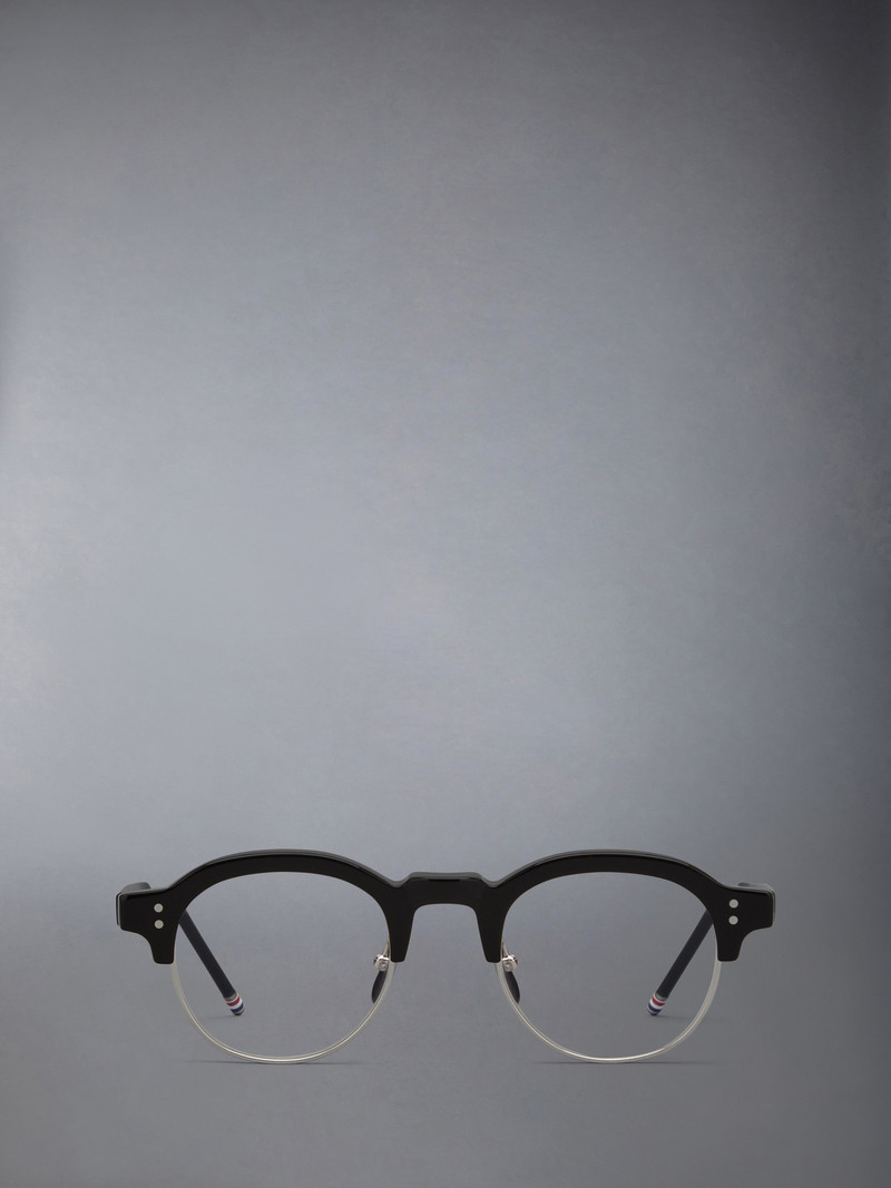 Acetate And Titanium Oval Eyeglasses 1