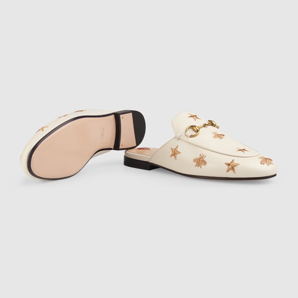 Princetown embroidered leather slipper - 5