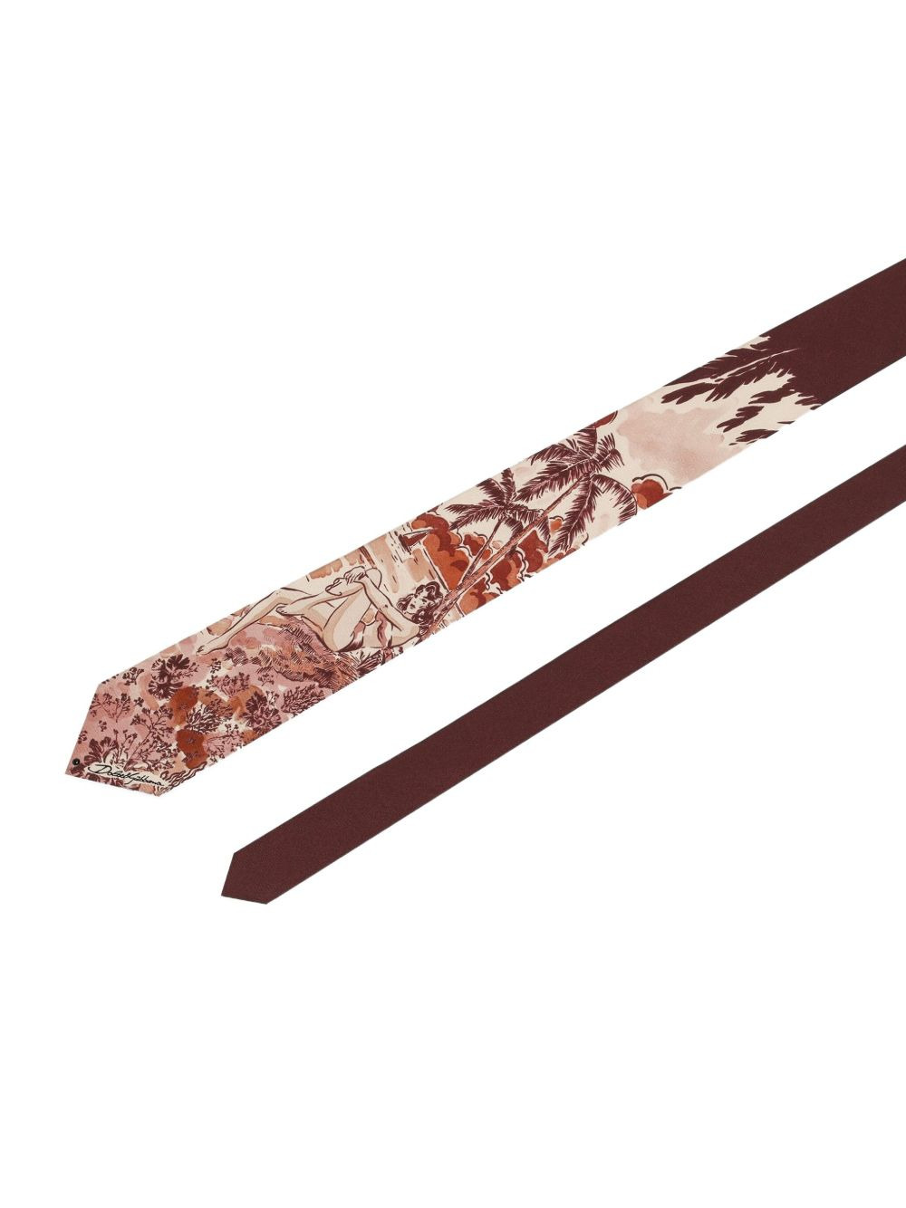 graphic-print tie - 2