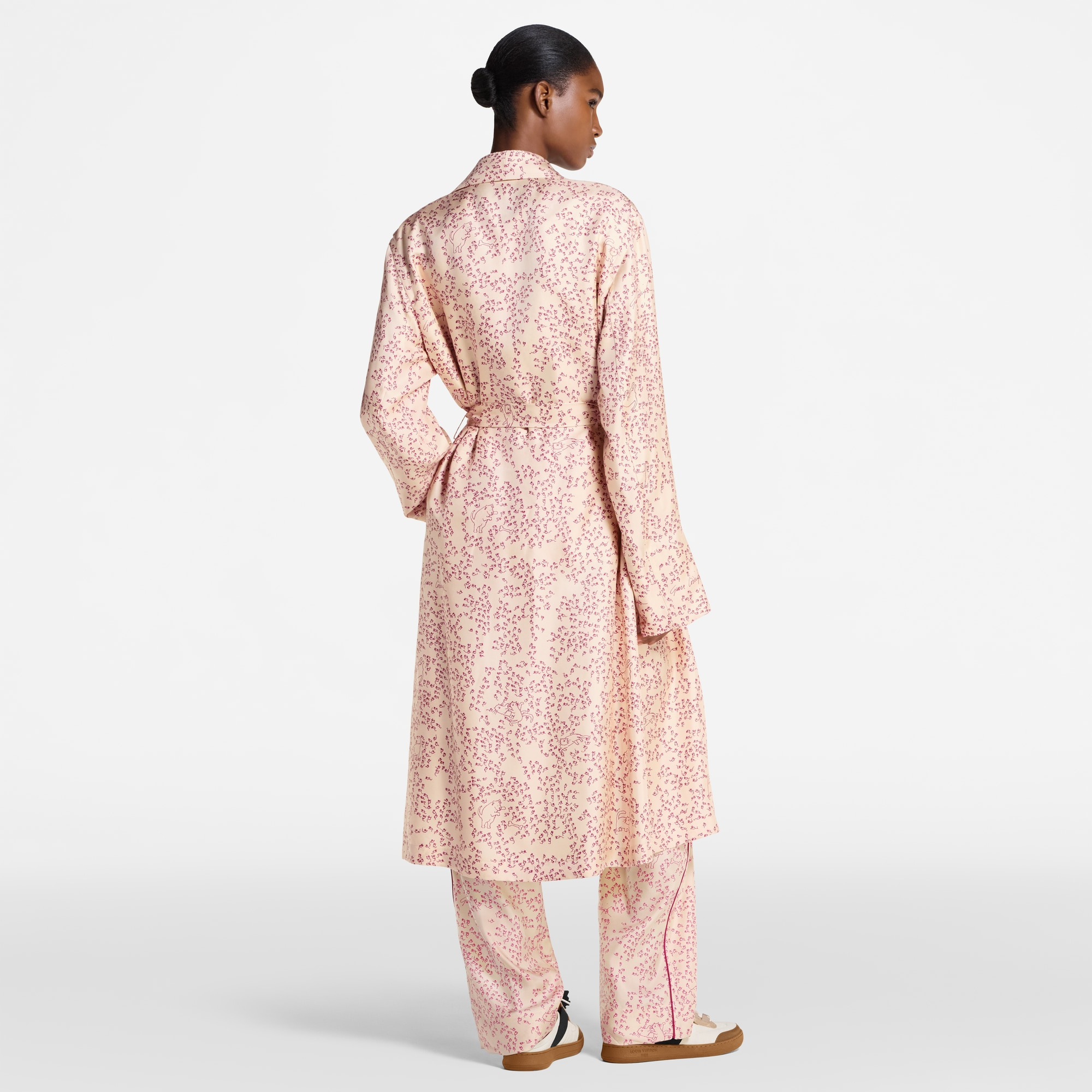 Cat-and-Mouse Print Robe - 5