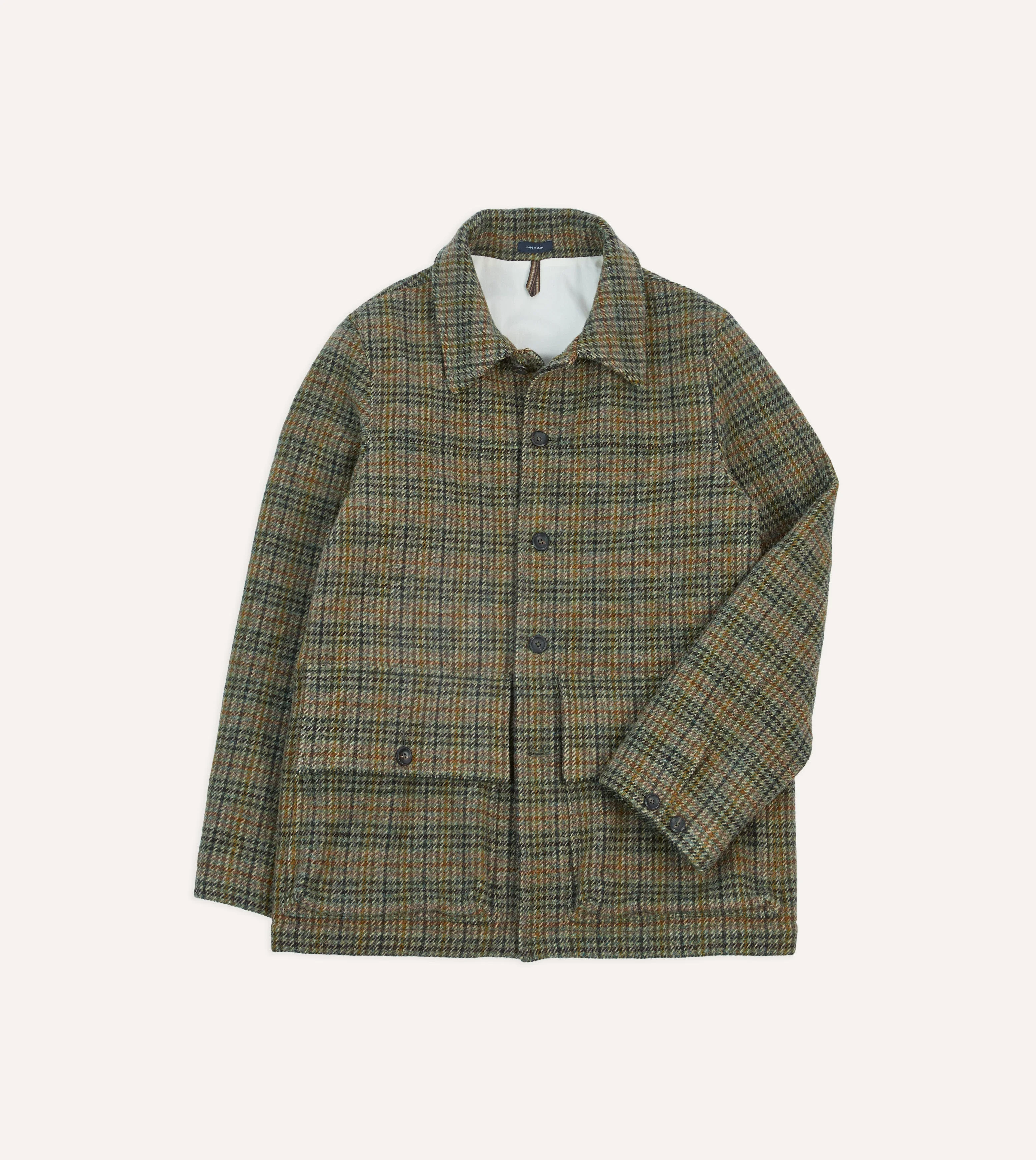 Green Check Tweed Donkey Jacket - 1