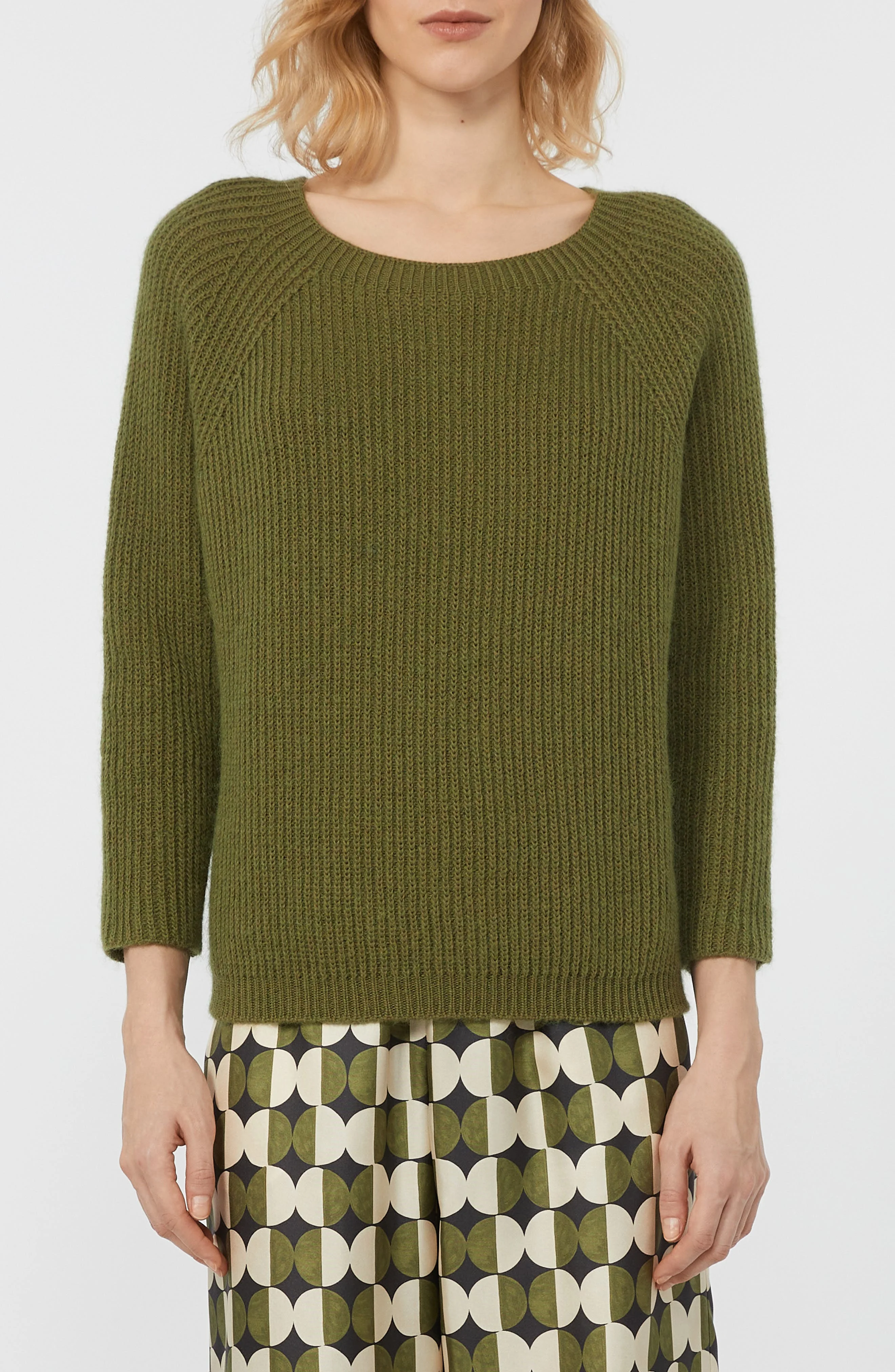 Weekend Max Mara Xeno Sweater in Olive Green at Nordstrom - 1