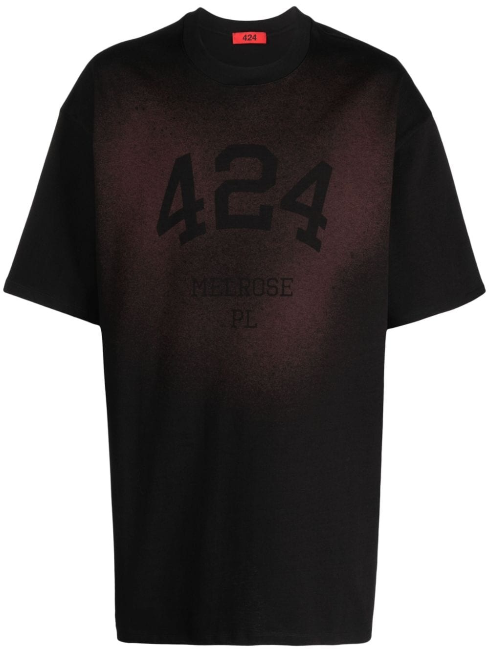 logo-print faded cotton T-shirt - 1