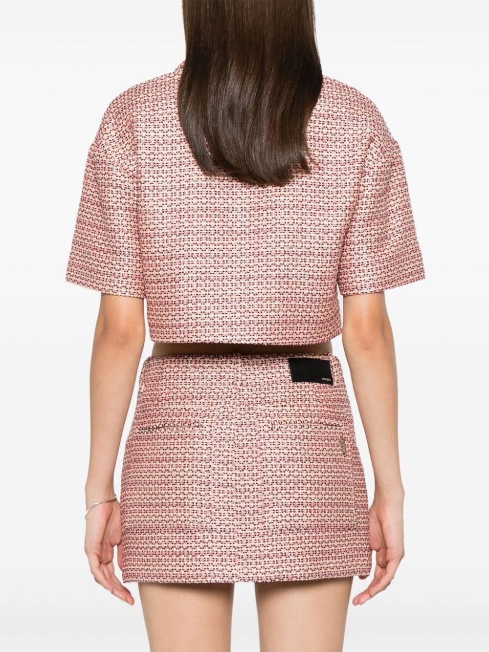 bouclé cropped shirt - 4