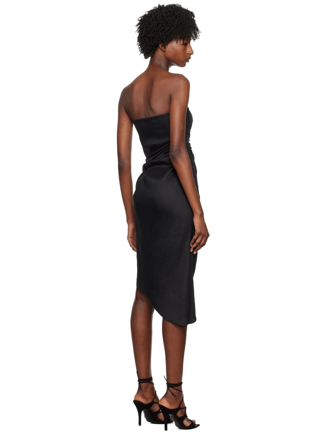 Black Lica Midi Dress - 3