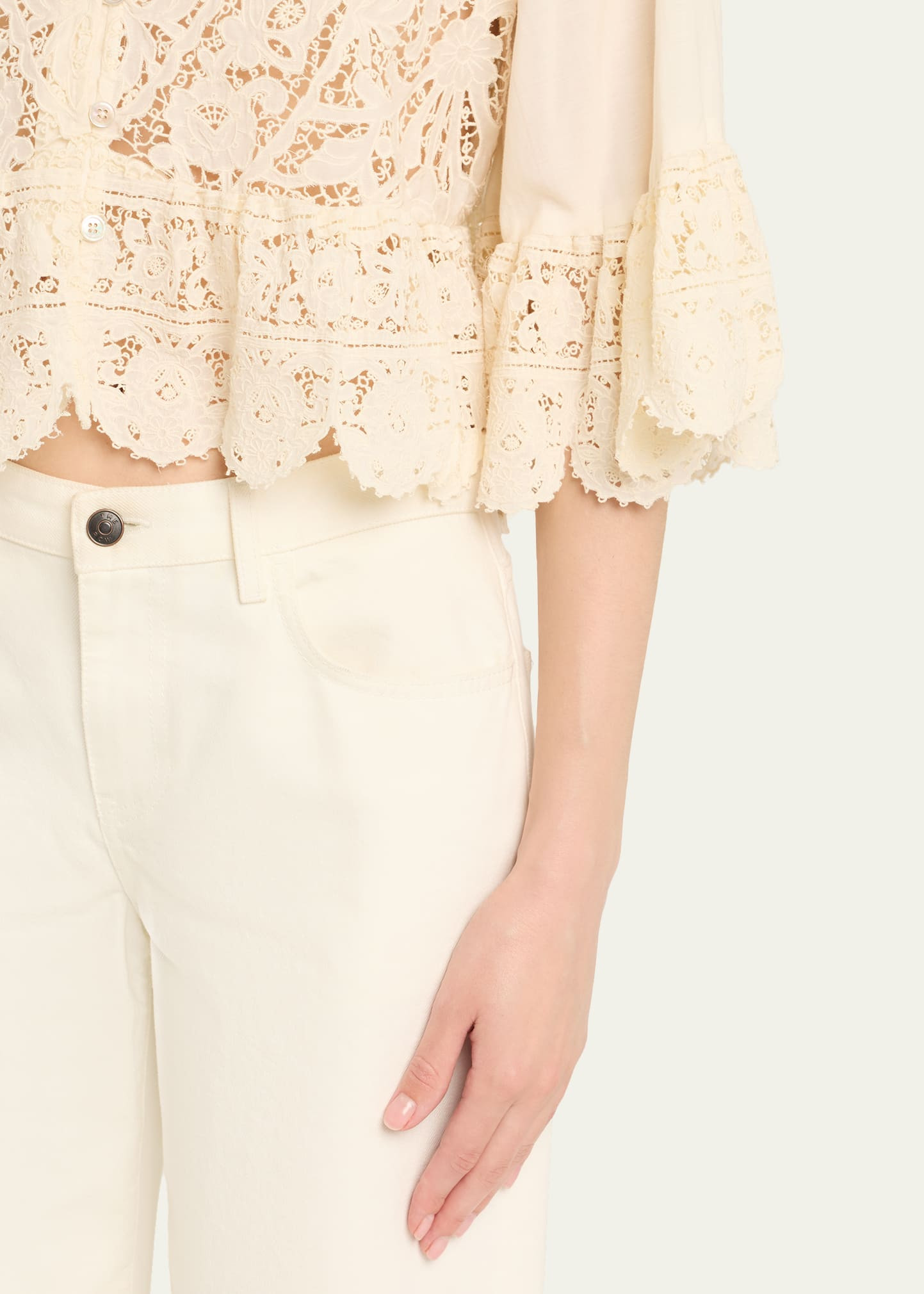 Shanna Lace Three-Quarter Sleeve Top - 5