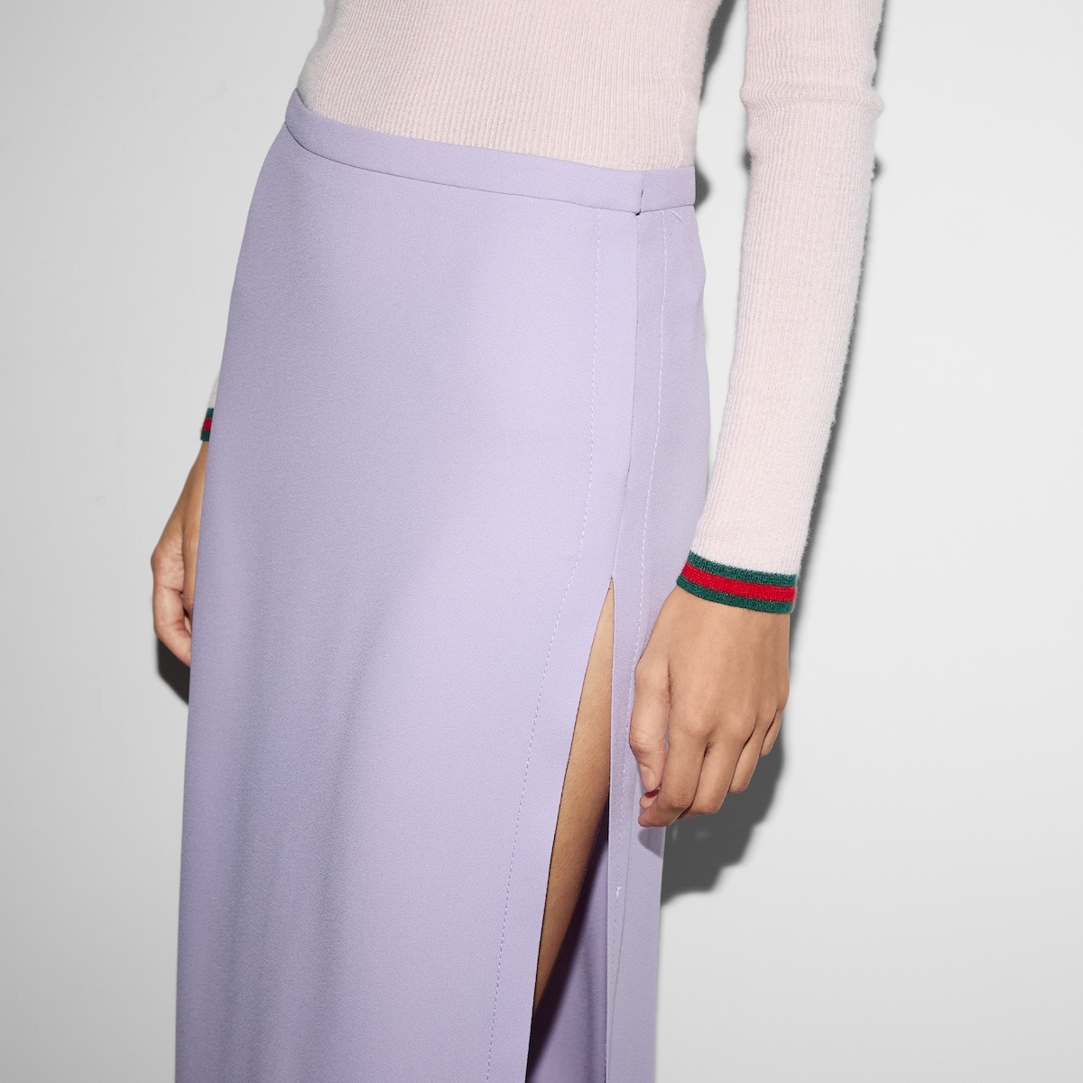 Mid-length acetate blend sable skirt - 5