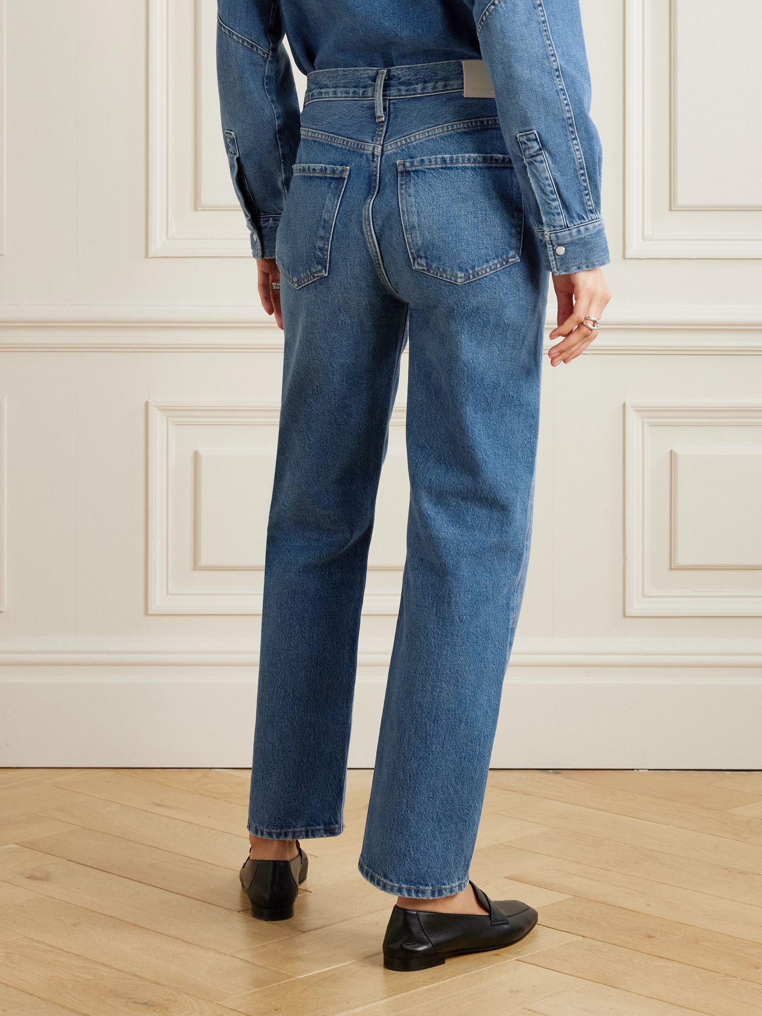 Blaine high-rise straight-leg jeans Mid denim - 4
