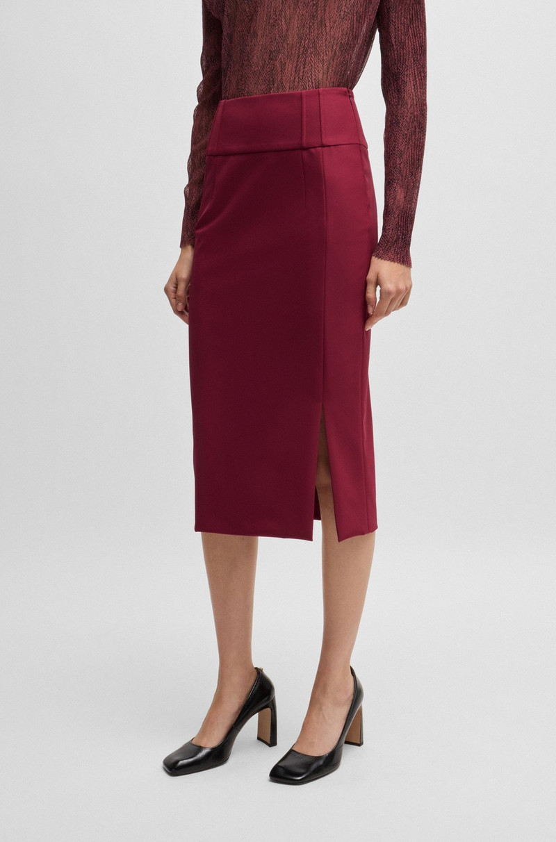 EXTRA-SLIM-FIT PENCIL SKIRT WITH PLEAT DETAILS 2
