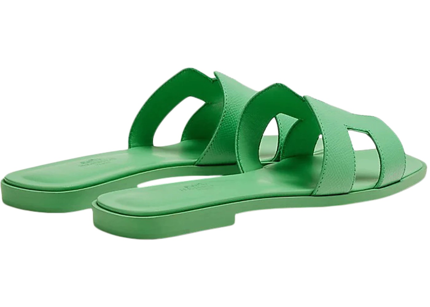 Hermes Oran Sandal Vert Pomme Epsom Calfskin Leather - 3