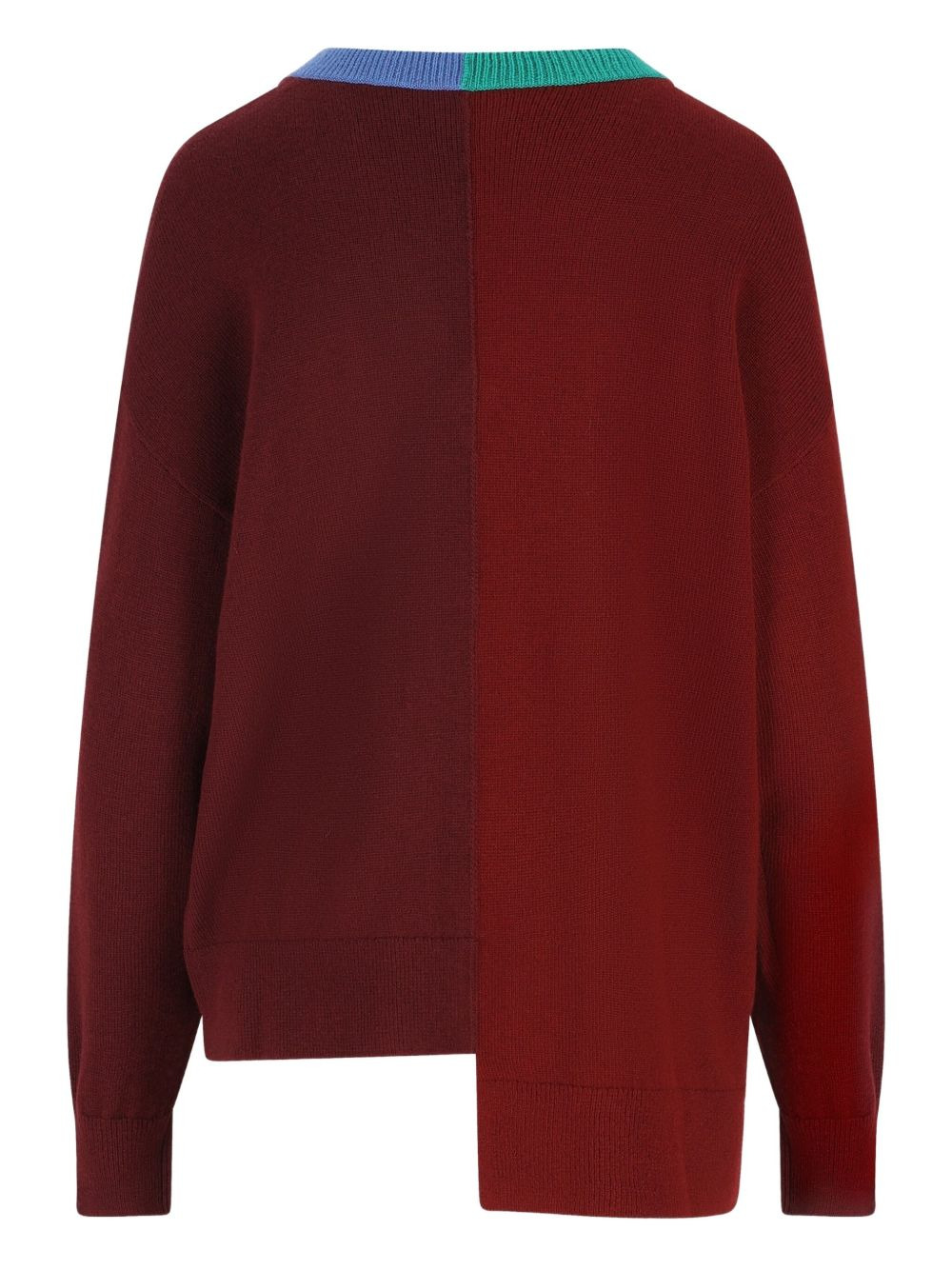 colour-block asymmetric sweater - 2
