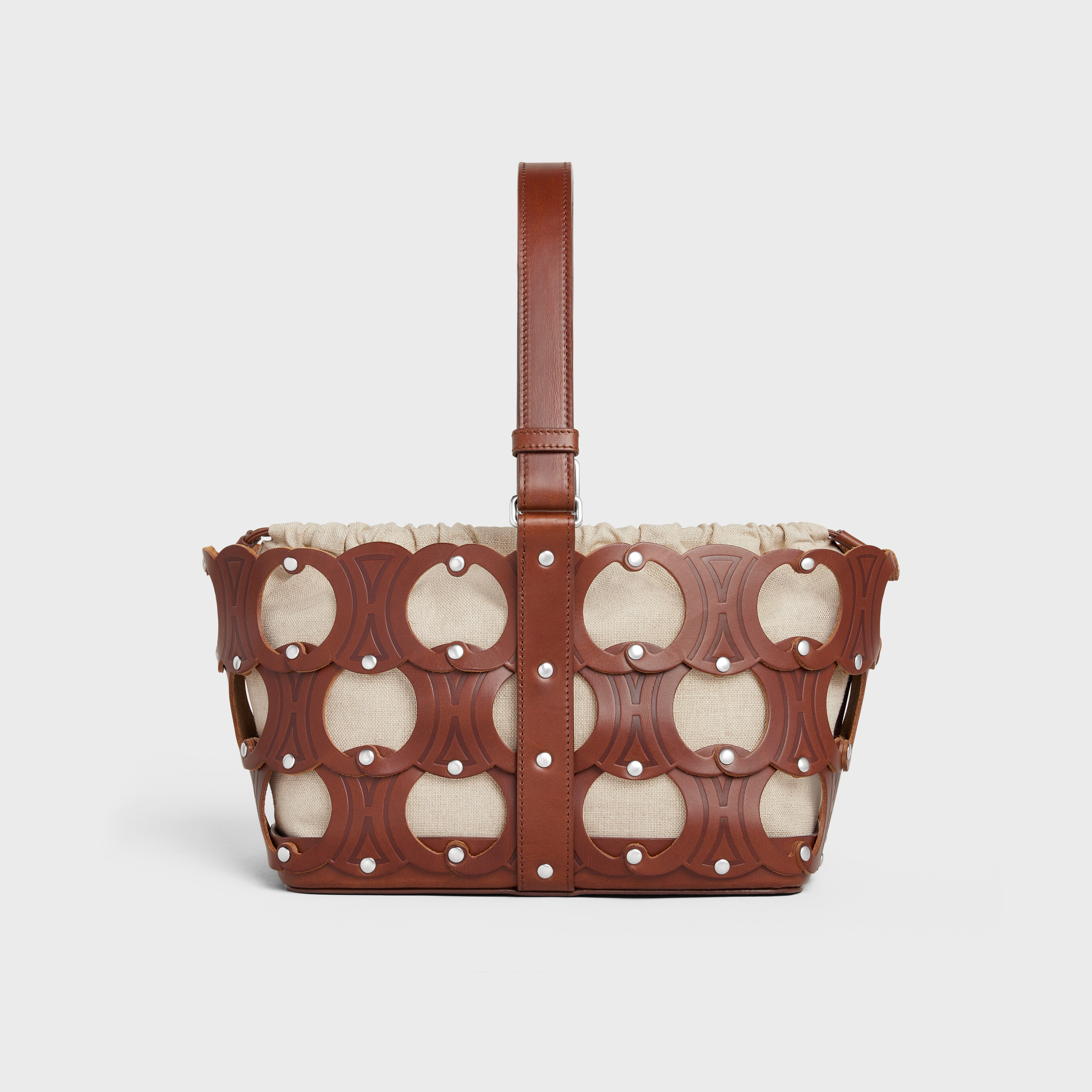 Picnic Basket triomphe patchwork in CALFSKIN - 3