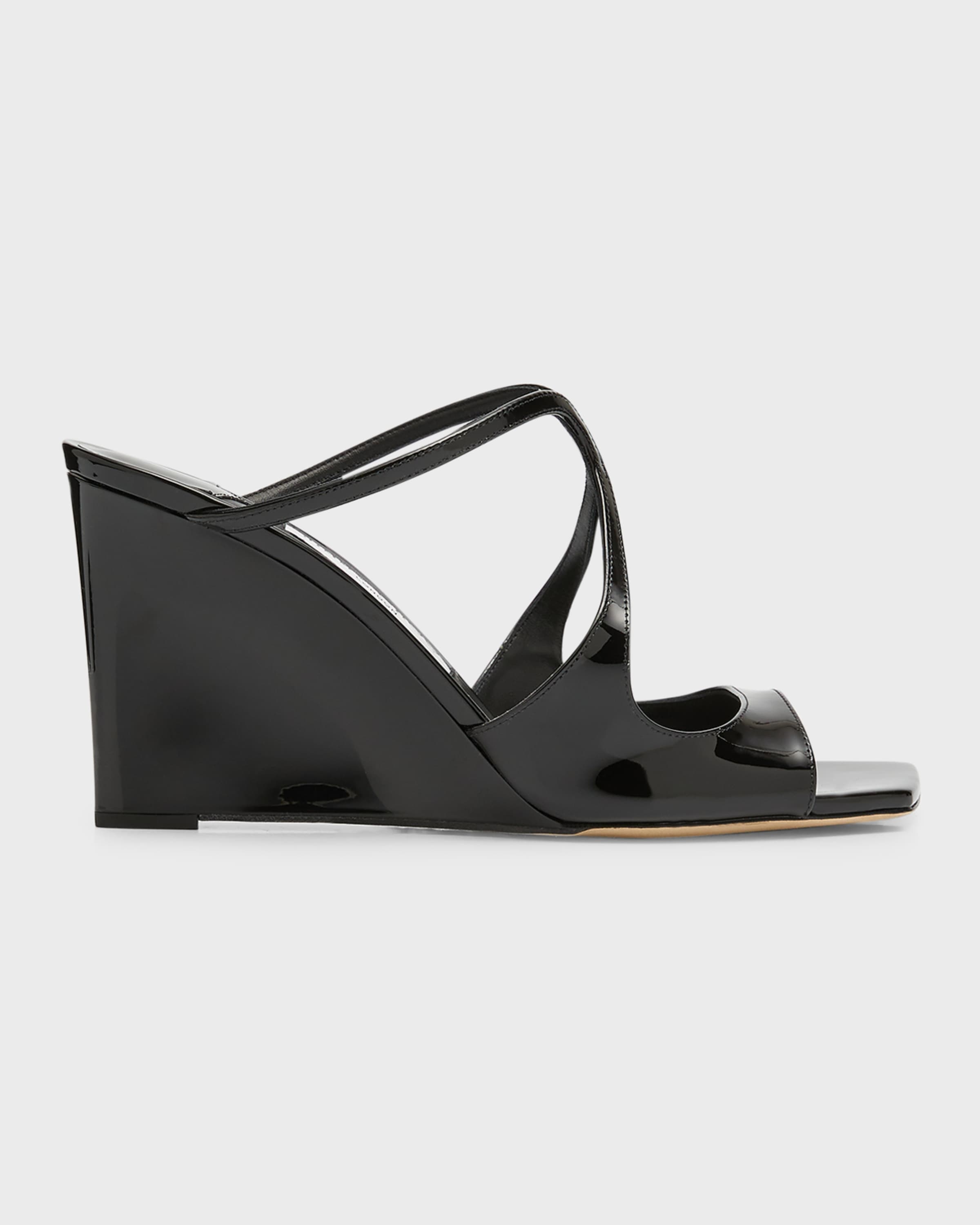 Anise Patent Leather Wedge Sandals - 1