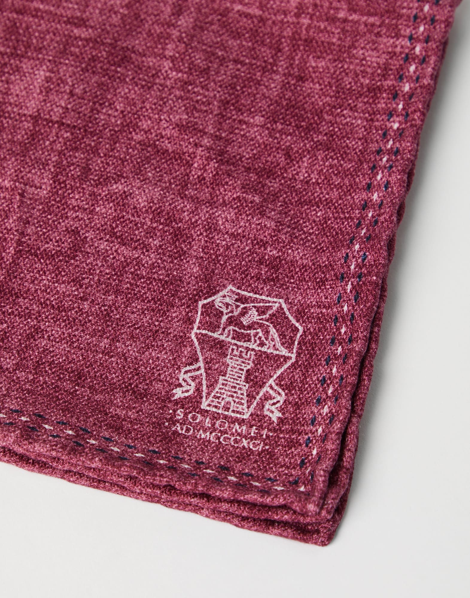 Silk pocket square with logo - 2