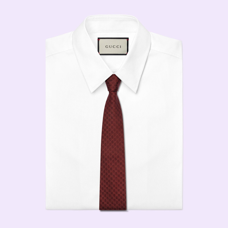 GUCCI GG silk jacquard tie outlook