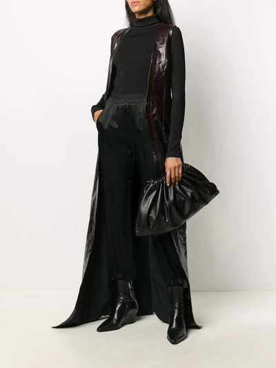 Ann Demeulemeester sleeveless maxi leather coat outlook