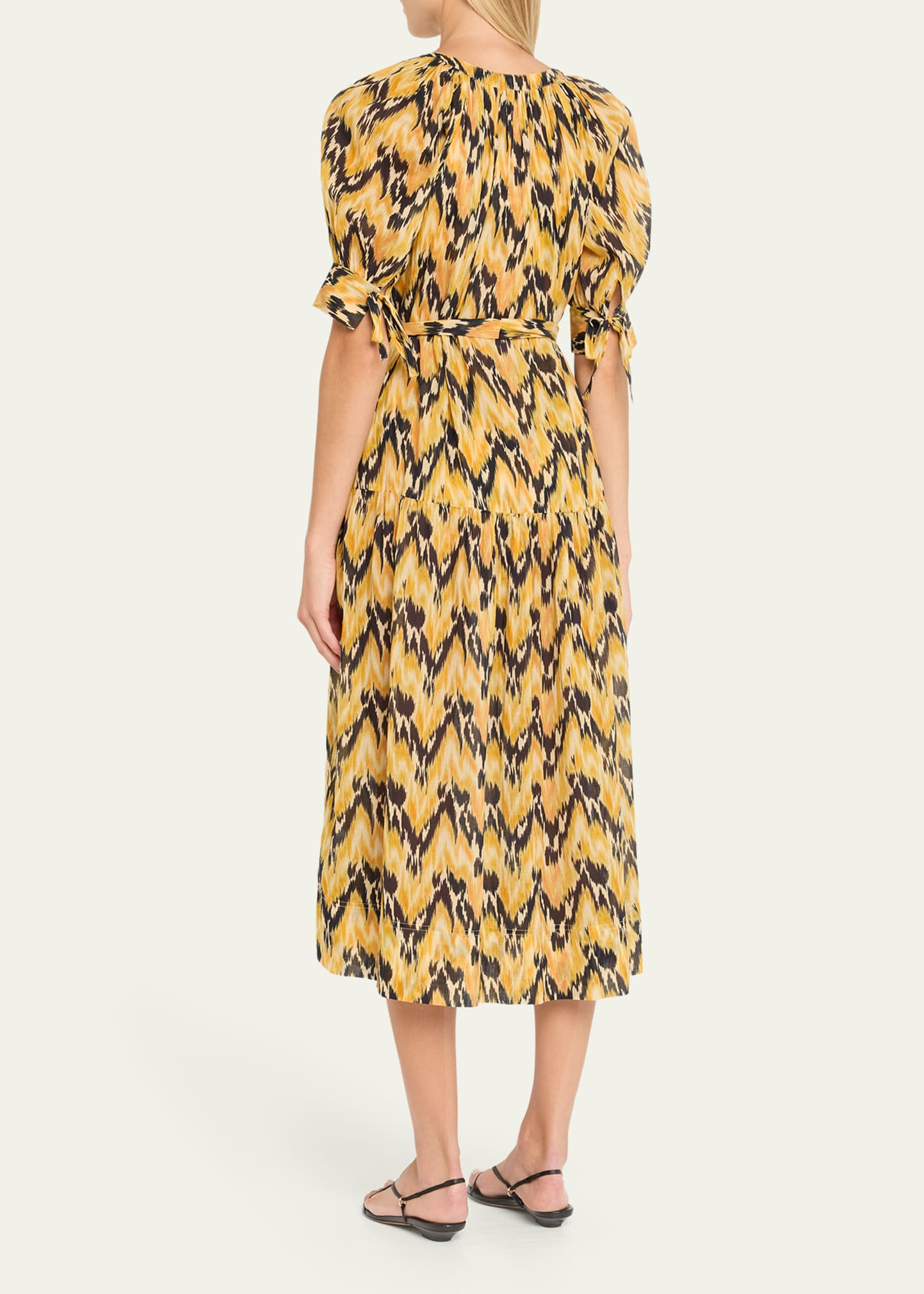 Selena Puff-Sleeve Maxi Dress Coverup - 3