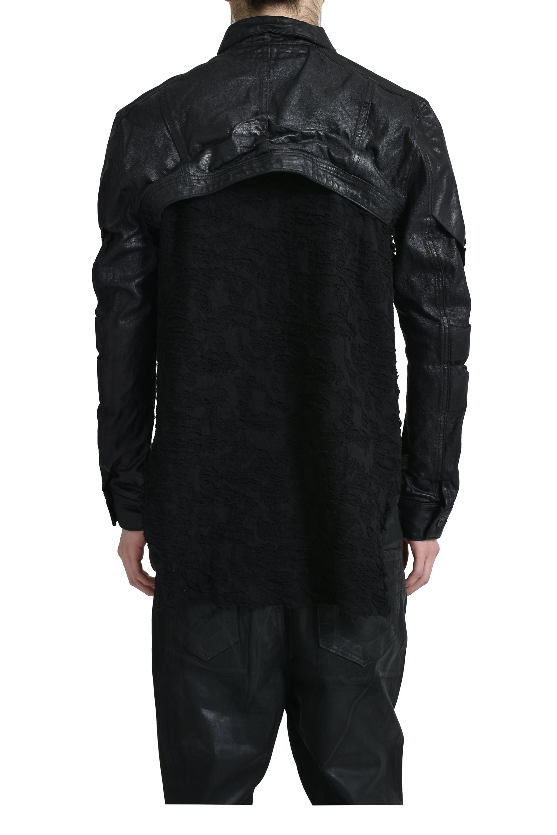 COATED DENIM BLOUSON / BLK - 2