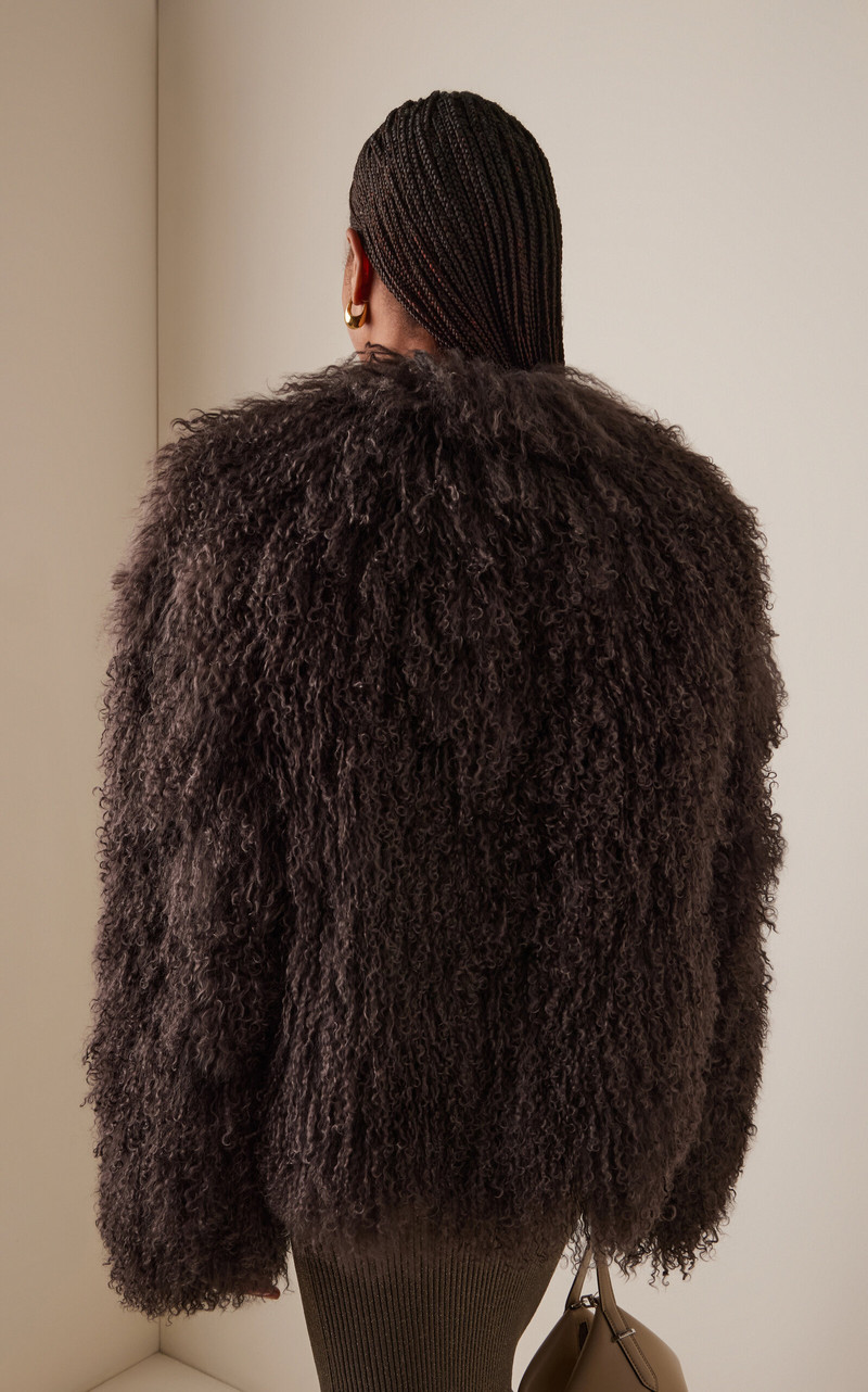 Charlotte Shearling Jacket dark grey 4