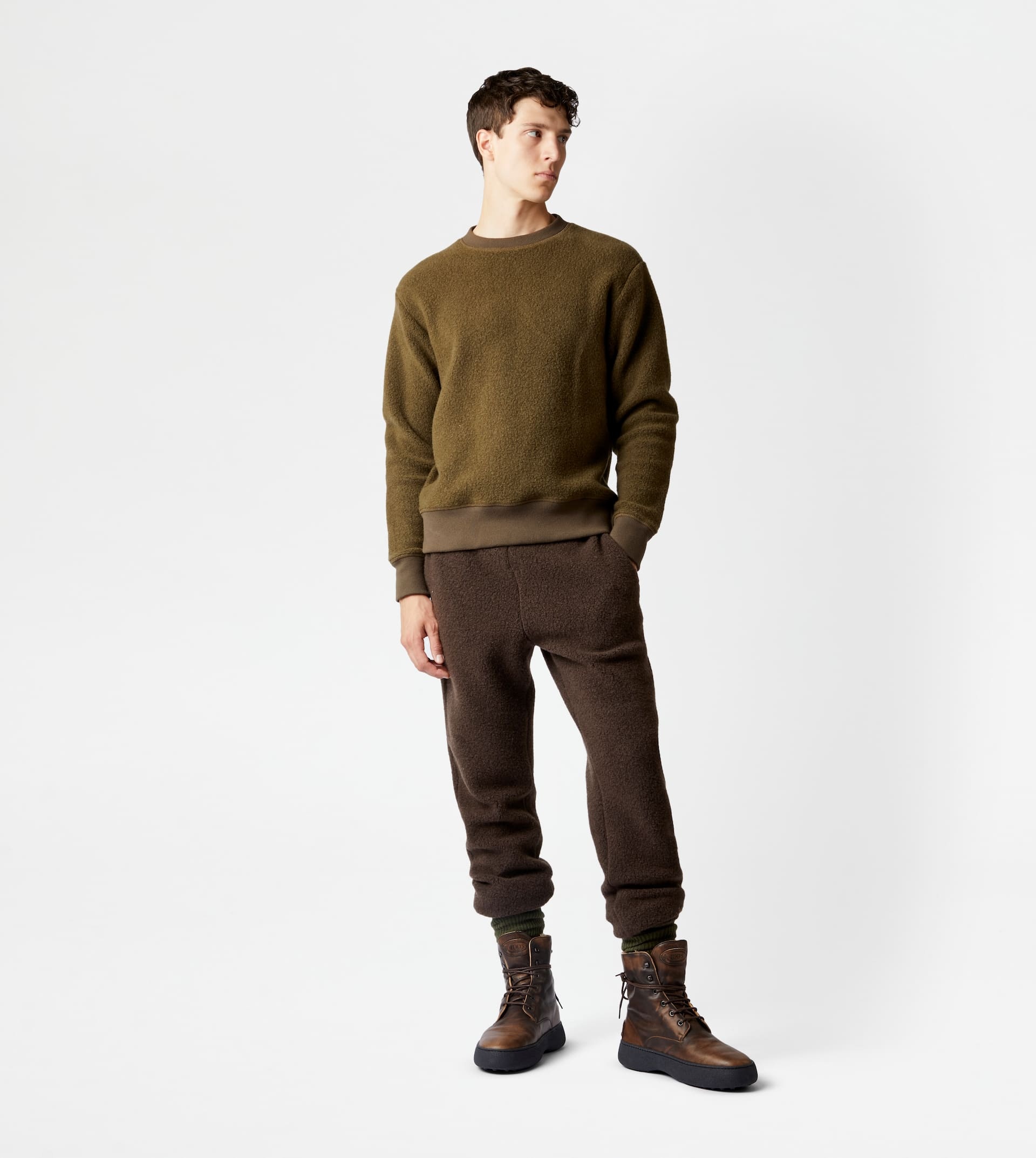 TOD'S CASHMERE BLEND SWEATSHIRT - GREEN - 2