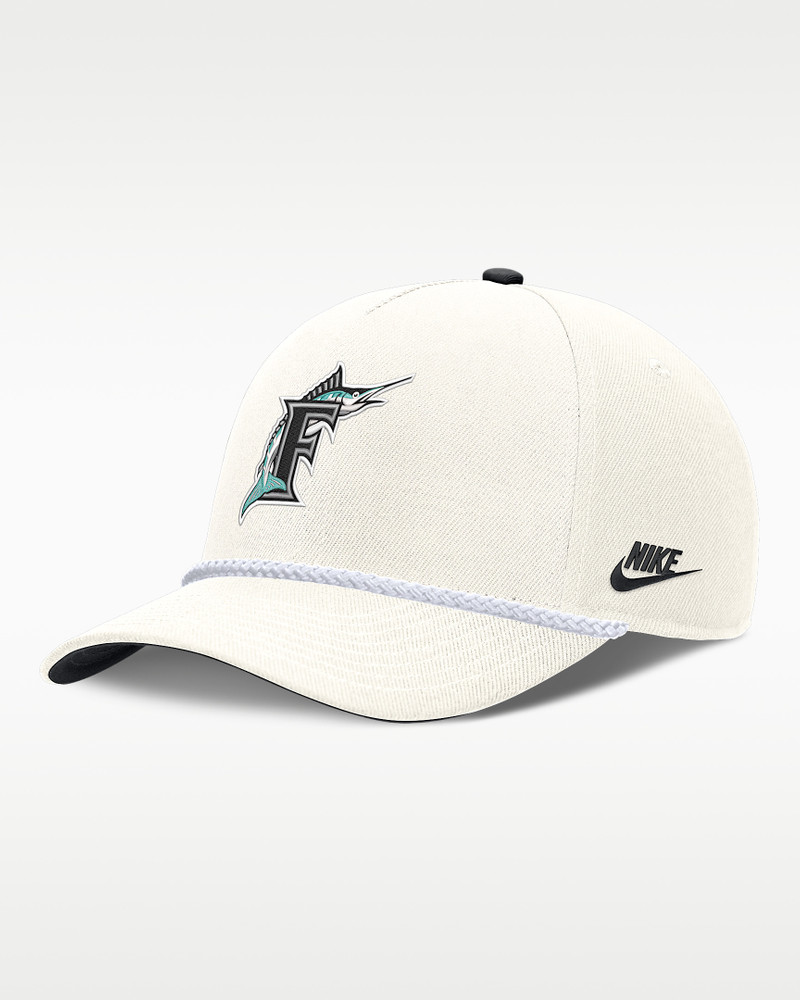 Miami Marlins Cooperstown Rise Men's Nike MLB Adjustable Hat 1