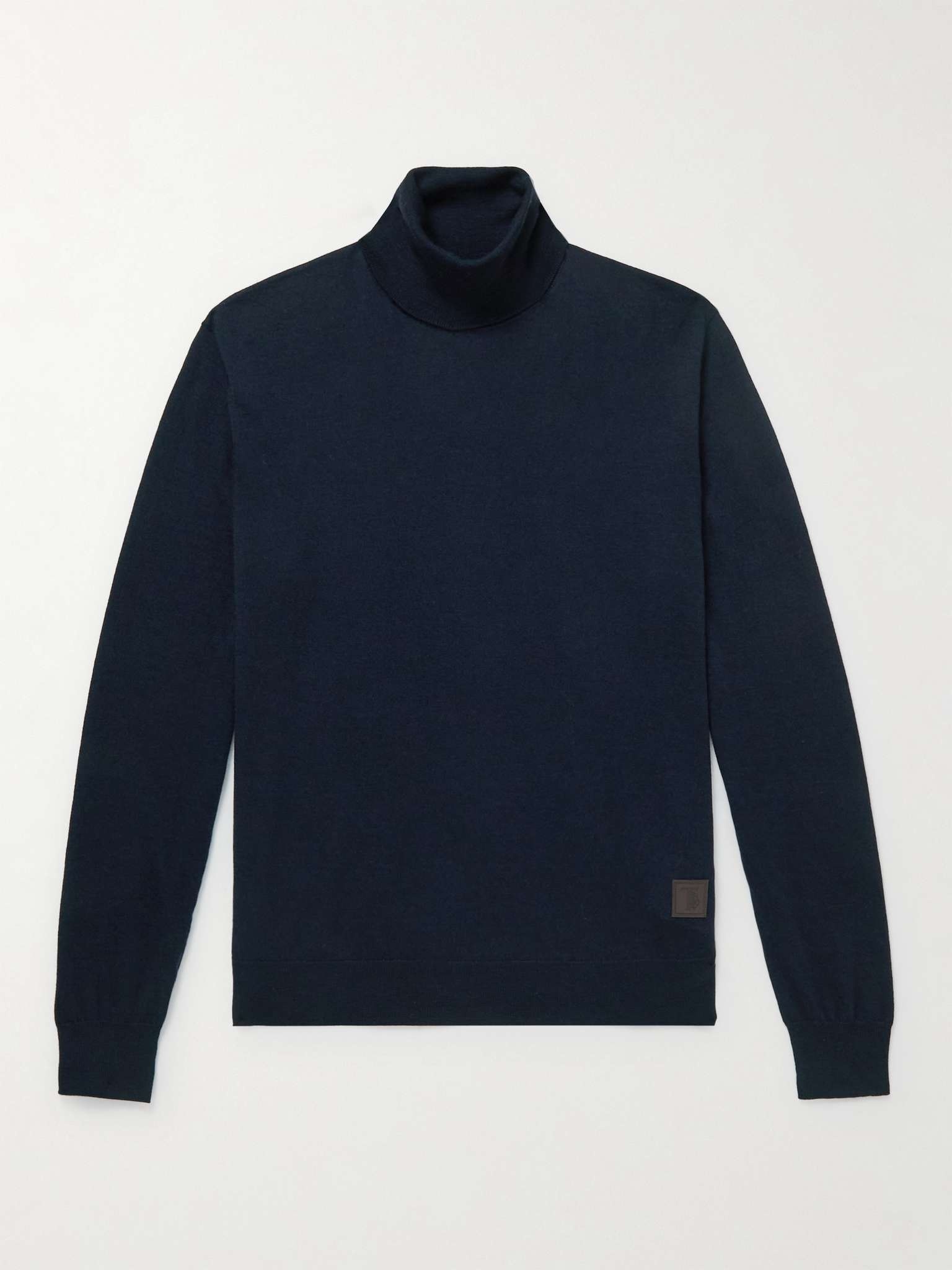 Logo-Appliquéd Merino Wool Rollneck Sweater - 1