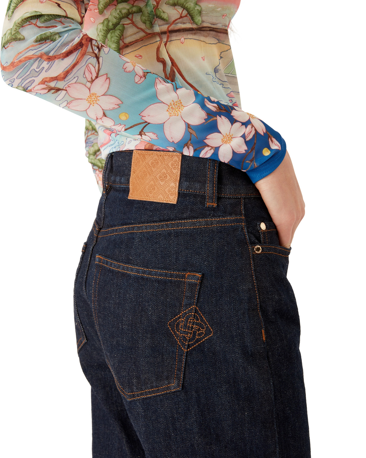 Denim Shirt with Logo Embroidery - 5
