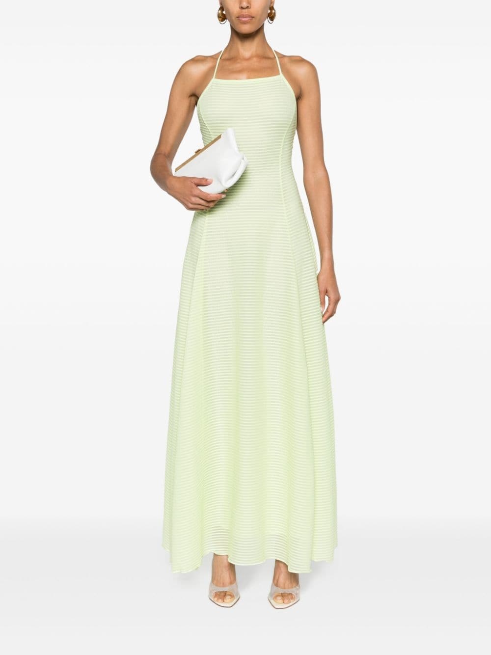 ribbed flared midi dress - 2