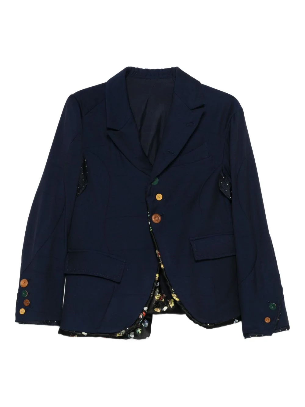 contrasting-button jacket - 1