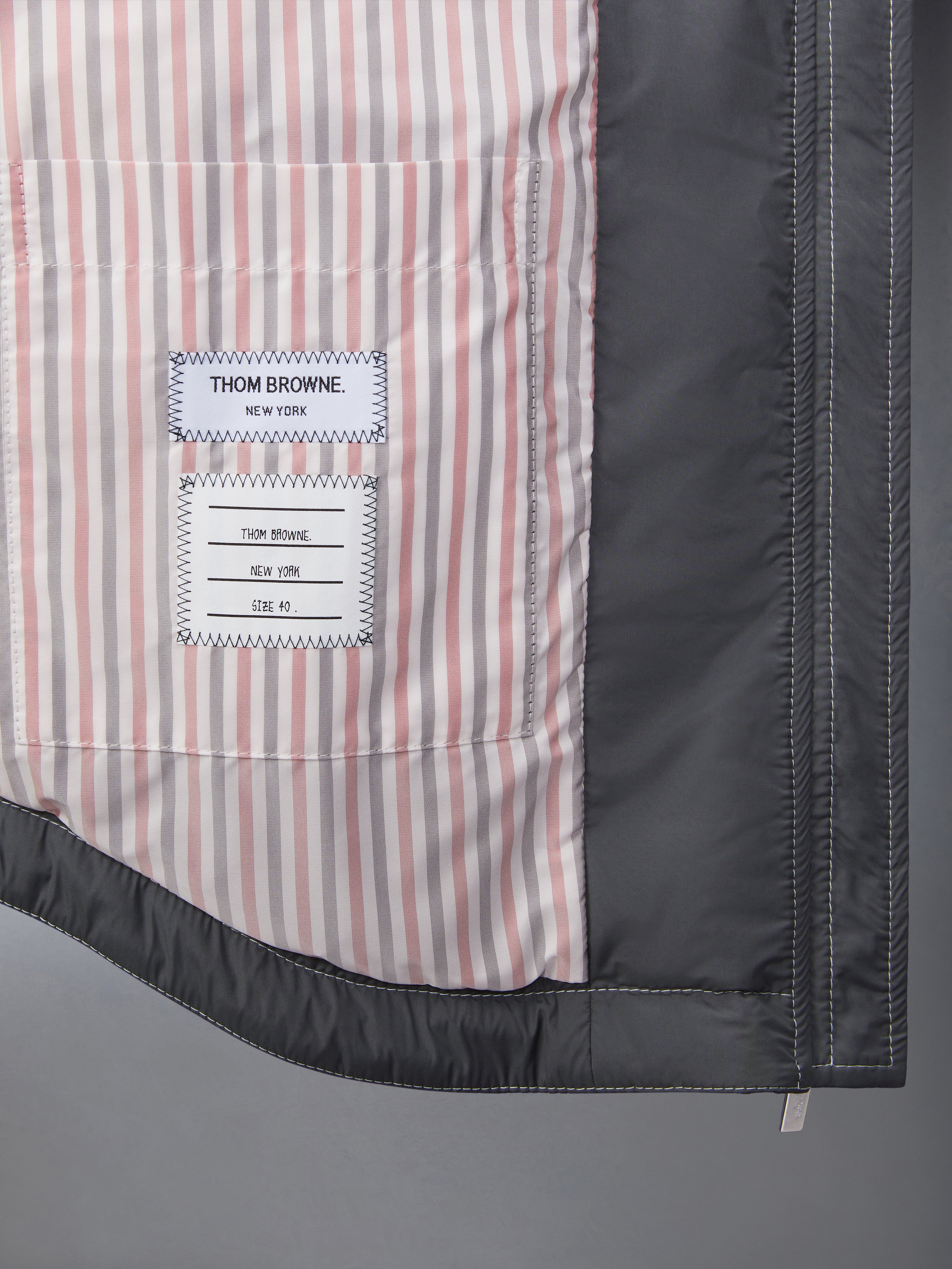 ULTRA LIGHT NYLON TECH DOWN FILL ARMBAND HOOD SHIRT HEM JACKET - 7